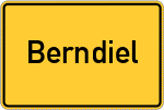 Place name sign Berndiel