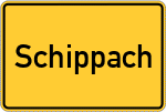 Place name sign Schippach