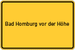 Place name sign Bad Homburg vor der Höhe