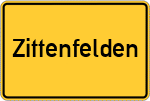 Place name sign Zittenfelden