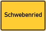 Place name sign Schwebenried