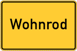 Place name sign Wohnrod