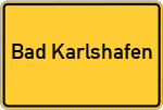 Place name sign Bad Karlshafen