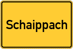 Place name sign Schaippach
