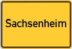 Place name sign Sachsenheim, Unterfranken