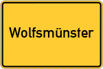 Place name sign Wolfsmünster