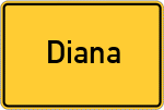 Place name sign Diana