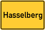 Place name sign Hasselberg, Main
