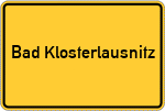 Place name sign Bad Klosterlausnitz