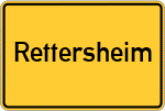 Place name sign Rettersheim