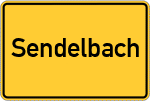 Place name sign Sendelbach