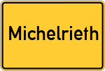 Place name sign Michelrieth