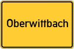 Place name sign Oberwittbach, Unterfranken