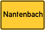 Place name sign Nantenbach, Main