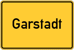 Place name sign Garstadt