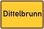 Place name sign Dittelbrunn