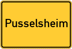 Place name sign Pusselsheim