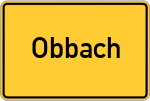 Place name sign Obbach