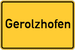 Place name sign Gerolzhofen