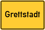 Place name sign Grettstadt