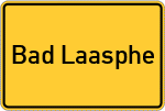 Place name sign Bad Laasphe