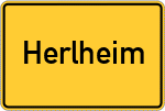 Place name sign Herlheim
