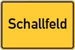 Place name sign Schallfeld
