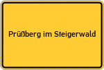 Place name sign Prüßberg im Steigerwald