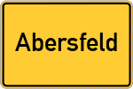 Place name sign Abersfeld
