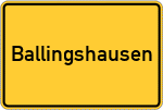 Place name sign Ballingshausen