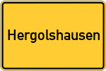 Place name sign Hergolshausen