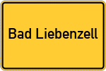 Place name sign Bad Liebenzell