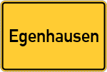Place name sign Egenhausen, Unterfranken
