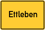 Place name sign Ettleben