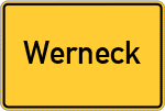 Place name sign Werneck