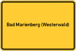 Place name sign Bad Marienberg (Westerwald)