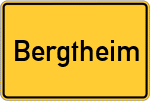 Place name sign Bergtheim