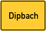 Place name sign Dipbach