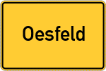 Place name sign Oesfeld