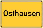 Place name sign Osthausen