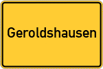 Place name sign Geroldshausen