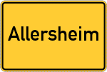 Place name sign Allersheim