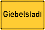 Place name sign Giebelstadt
