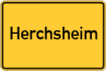 Place name sign Herchsheim