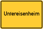 Place name sign Untereisenheim
