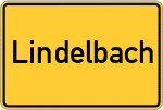 Place name sign Lindelbach
