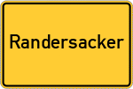 Place name sign Randersacker