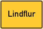 Place name sign Lindflur, Unterfranken