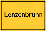 Place name sign Lenzenbrunn