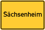 Place name sign Sächsenheim
